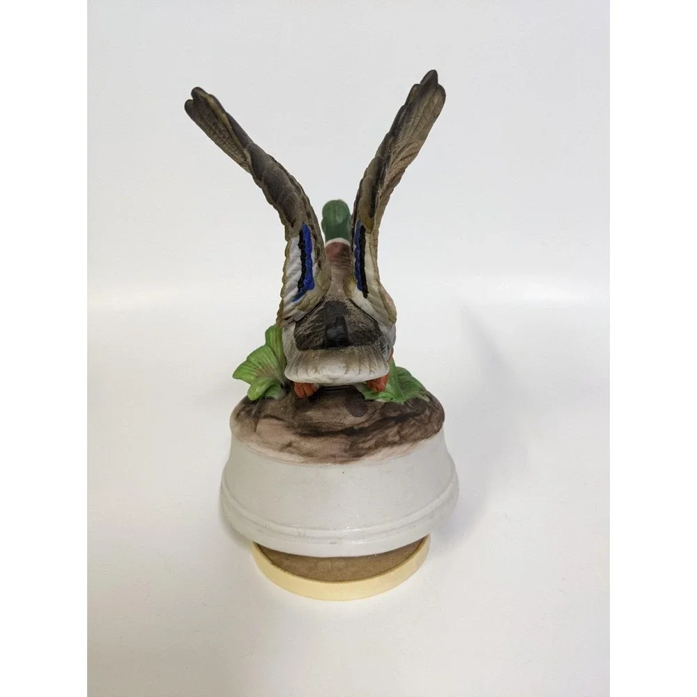 Porcelain Bird Music Box Vintage